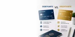Debitkarte oder Kreditkarte